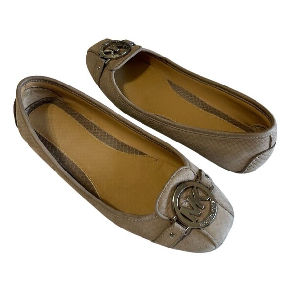 Michael Kors Womens 6.5M Fulton Moc Ballet Flat Suede Leather Gray  Shoes - Picture 2 of 11